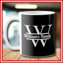 Schwarz und Weiß | Monogramm für einfache Familien