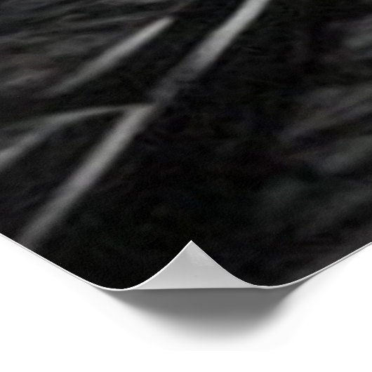 Schwarz und Weiß Mystery Old Street in der Altstad Poster (Ecke)