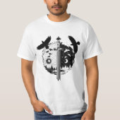 Schwarz und Weiß, Nacht und Tag T-Shirt (Vorderseite)