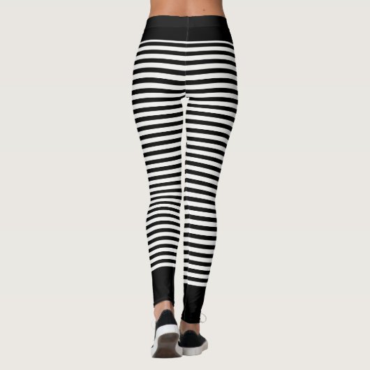Schwarz und Weiß oder Farbe gestrichen Leggings (Rückseite)