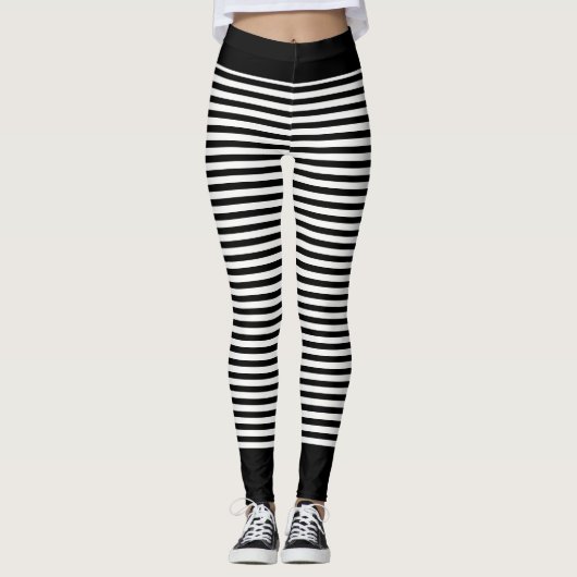 Schwarz und Weiß oder Farbe gestrichen Leggings (Vorderseite)