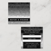 Schwarz und Weiß Ombre Moderne Elegant Beruflich Terminkarte (Vorne/Hinten)