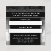 Schwarz und Weiß Ombre Moderne Elegant Beruflich Terminkarte (Rückseite)