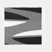 Schwarz und Weiß Op Art Design, Fleece Blankon (Vorderseite (Horizontal))