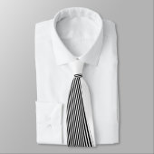 Schwarz und Weiß Op Art Design, Neck Tie Krawatte (Gebunden)