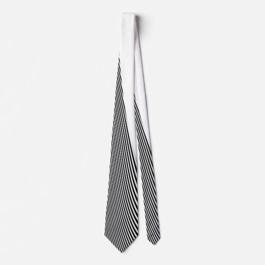 Schwarz und Weiß Op Art Design, Neck Tie Krawatte (Vorderseite)