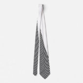 Schwarz und Weiß Op Art Design, Neck Tie Krawatte (Rückseite)