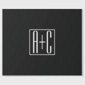 Schwarz und Weiß | Paarinitiativen Geschenkpapier (Flach)