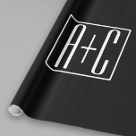 Schwarz und Weiß | Paarinitiativen Geschenkpapier<br><div class="desc">Perfekt für ein Doppelmonogramm oder sogar ein Logo. Vielen Dank für Ihren Einkauf!</div>