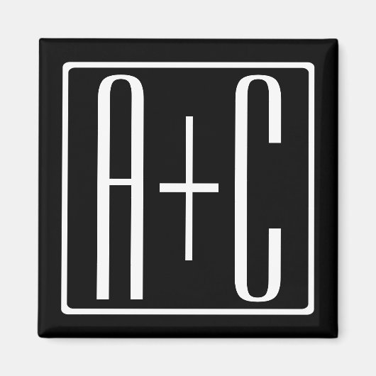 Schwarz und Weiß | Paarinitiativen Magnet (Vorne)