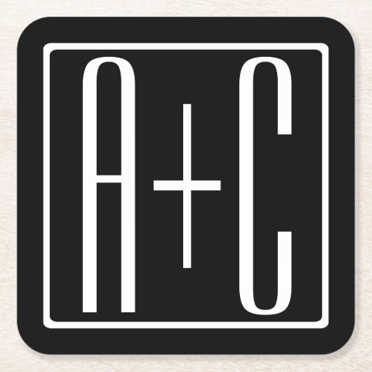 Schwarz und Weiß | Paarinitiativen Rechteckiger Pappuntersetzer (Vorderseite)