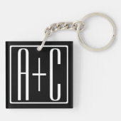 Schwarz und Weiß | Paarinitiativen Schlüsselanhänger (Rückseite)