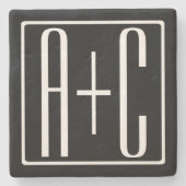 Schwarz und Weiß | Paarinitiativen Steinuntersetzer (Vorderseite)