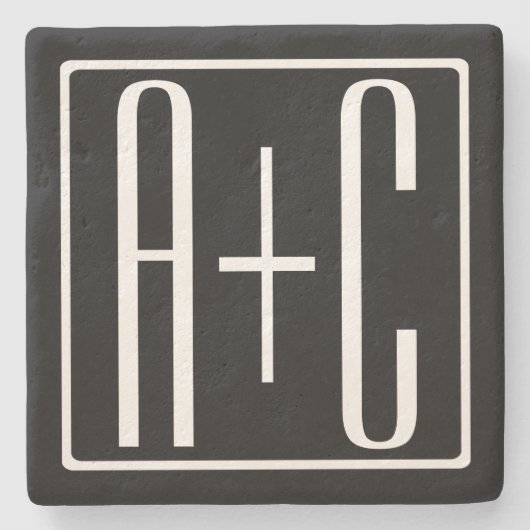 Schwarz und Weiß | Paarinitiativen Steinuntersetzer (Vorderseite)