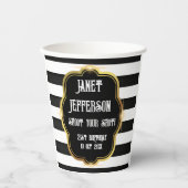 Schwarz und Weiß Pappbecher (Vorderseite)