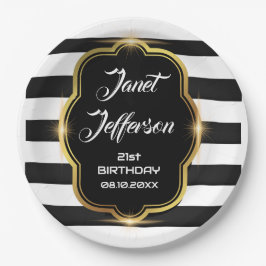 Schwarz und Weiß Pappteller