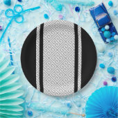 Schwarz und Weiß Pappteller (Party)