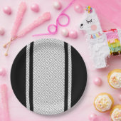 Schwarz und Weiß Pappteller (Party)