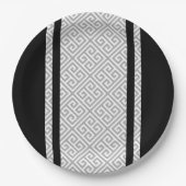 Schwarz und Weiß Pappteller (Vorderseite)