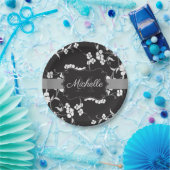 Schwarz und Weiß Pappteller (Party)