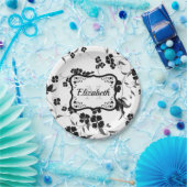 Schwarz und Weiß Pappteller (Party)