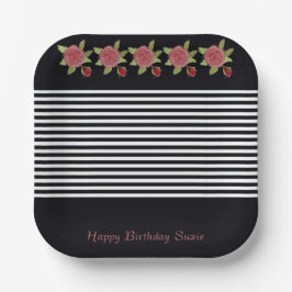 Schwarz und Weiß Pappteller