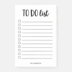 Schwarz und Weiß  Personalisierte Leinen Post-it Klebezettel