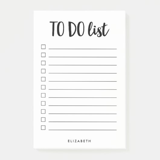 Schwarz und Weiß| Personalisierte Leinen Post-it Klebezettel (Vorderseite)