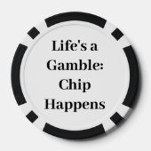 Schwarz und Weiß Pokerchips (Rückseite)