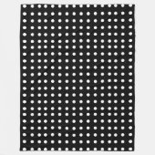 Schwarz und Weiß Polka Dot Fleece Blanket (Vorderseite)