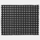 Schwarz und Weiß Polka Dot Fleece Blanket (Vorderseite (Horizontal))