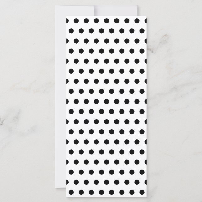 Schwarz und Weiß Polka Dot Muster. Spotty. (Vorderseite)