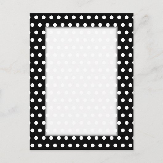 Schwarz und Weiß Polka Dot Muster. Spotty. Postkarte (Vorderseite)