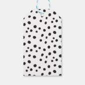 Schwarz und Weiß Polka Dots Frohe Weihnachten Geschenkanhänger (Rückseite)