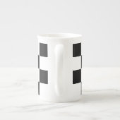 Schwarz und Weiß Porzellantasse (Rückseite)