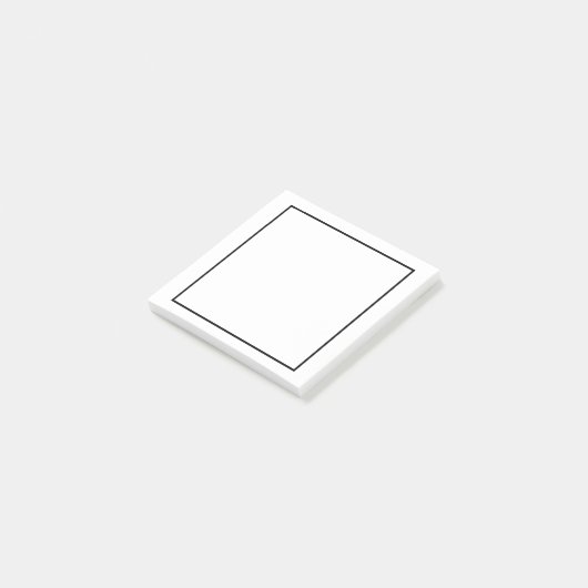 Schwarz und Weiß Post-it Klebezettel (angewinkelt)