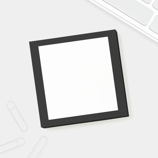 Schwarz und Weiß Post-it Klebezettel