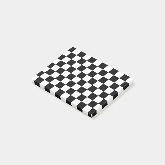 Schwarz und Weiß Post-it Klebezettel (angewinkelt)