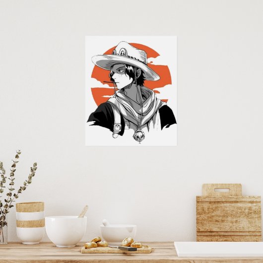 Schwarz und Weiß Poster (Küche)