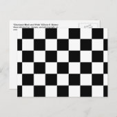 Schwarz und Weiß Postkarte (Vorne/Hinten)