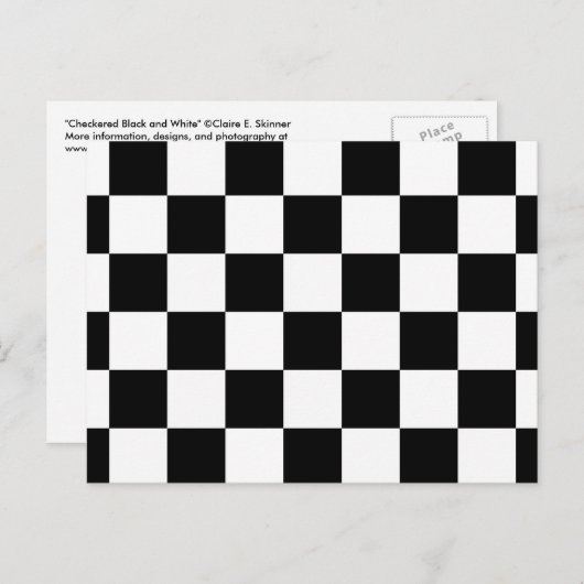 Schwarz und Weiß Postkarte (Vorne/Hinten)