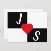 Schwarz und Weiß Postkarte (Vorne/Hinten)