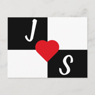 Schwarz und Weiß Postkarte