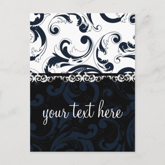 Schwarz und Weiß Postkarte (Vorderseite)