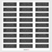 Schwarz und Weiß | Private Guest Address Labels (Blatt)