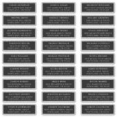 Schwarz und Weiß | Private Guest Address Labels (Vorderseite)