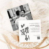 Schwarz und Weiß | QR-Code und Foto-Verlängerung Einladung