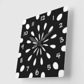 Schwarz und Weiß Quadratische Wanduhr (Winkel)