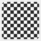 Schwarz und Weiß Quadratischer Aufkleber (Vorderseite)