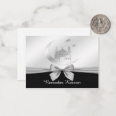 Schwarz und Weiß Ramadan Kareem Mitteilungskarte (Vorderseite/Rückseite Beispiel)